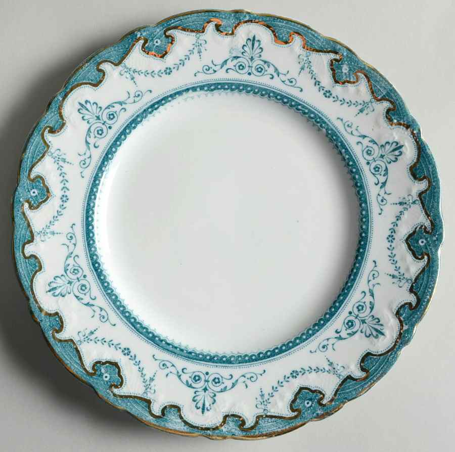 Portsmouth Blue Green Salad Plate by New Wharf-1