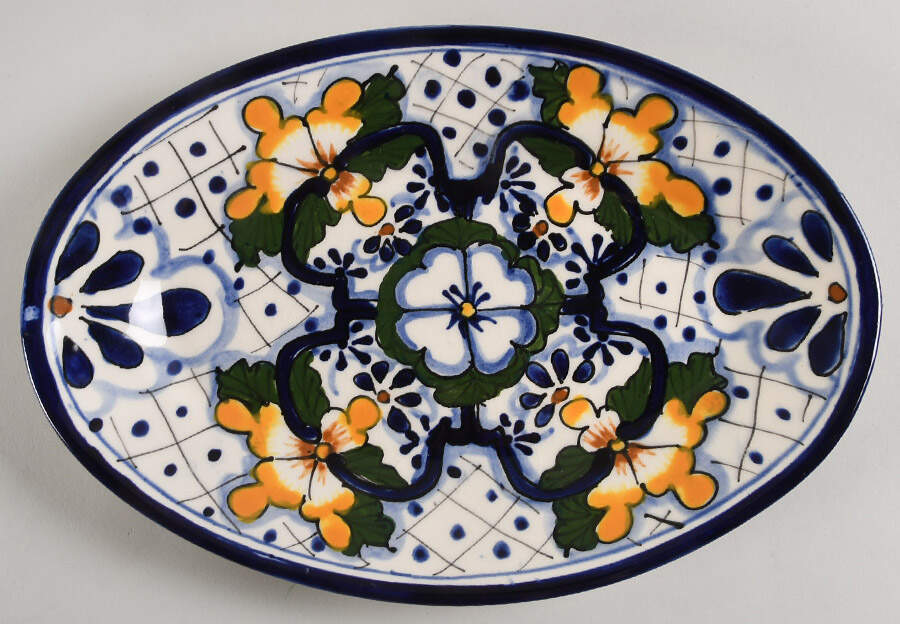 Invitation, The 11" Oval Serving Platter by Novica China-1