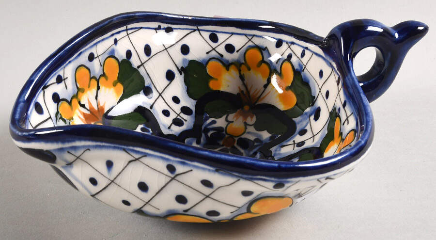 Invitation, The 8" Handled Bowl with Spout by Novica China-1