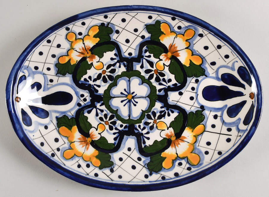 Invitation, The 12" Oval Serving Platter by Novica China-1