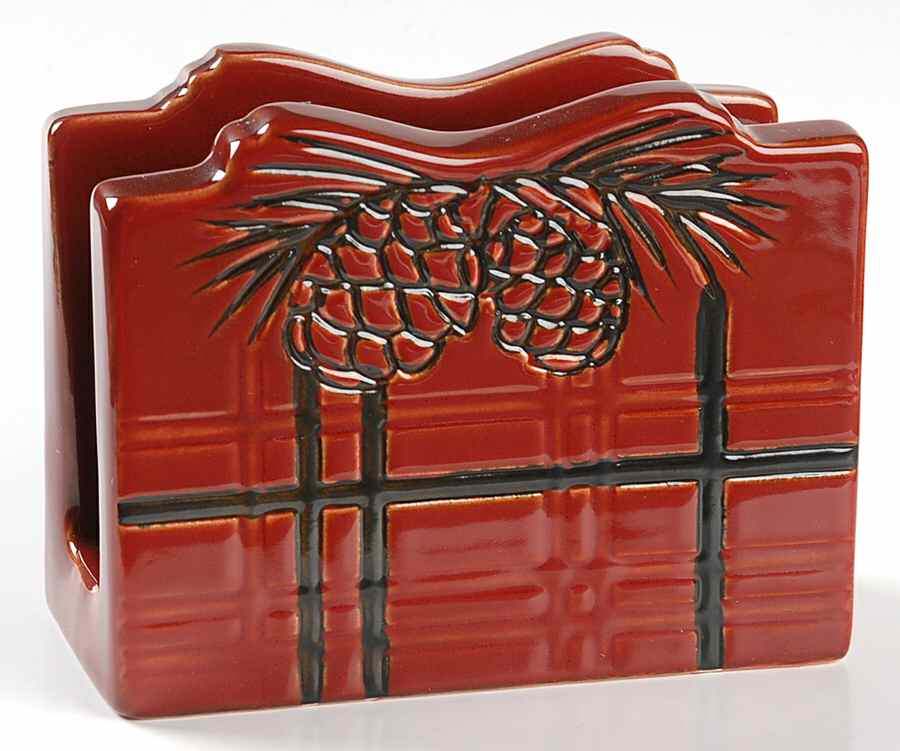 Pine Retreat Red Napkin Holder by North Pole Trading Co.-1