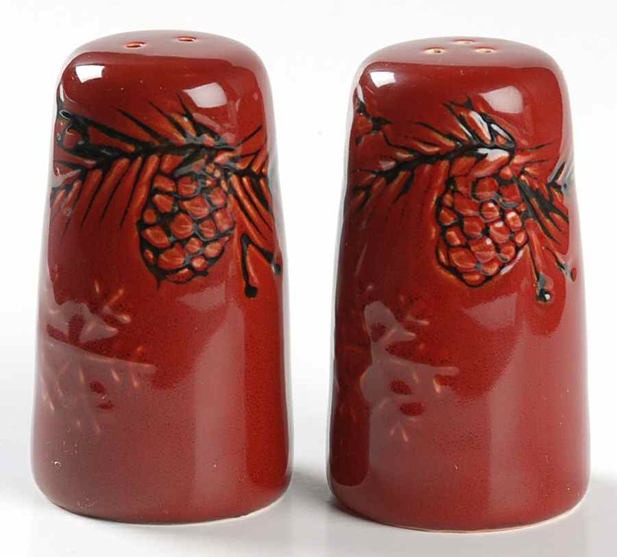 Pine Retreat Red Salt & Pepper Set by North Pole Trading Co.-1