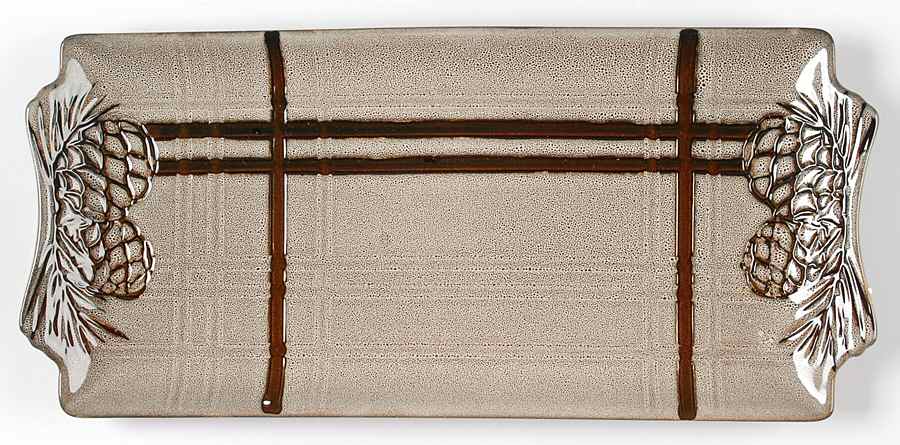 Pine Retreat Ivory 15" Rectangular Serving Platter by North Pole Trading Co.-1