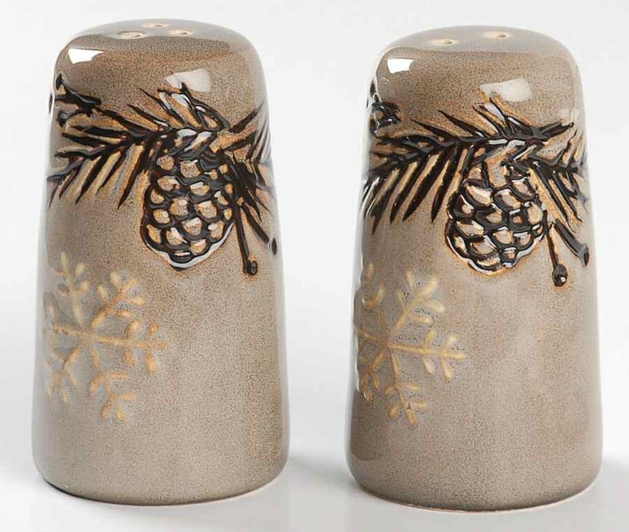 Pine Retreat Ivory Salt & Pepper Set by North Pole Trading Co.-1