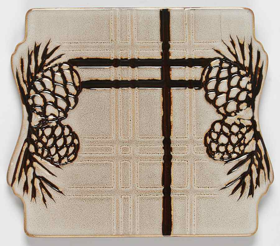 Pine Retreat Ivory Trivet by North Pole Trading Co.-1