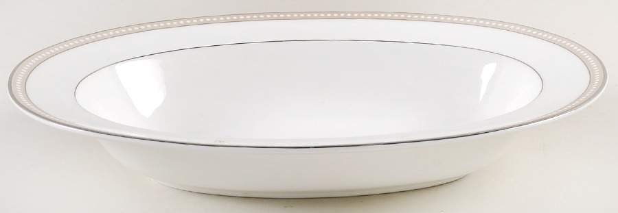 Oyster Pearl 11" Oval Vegetable Bowl by Nikko-1