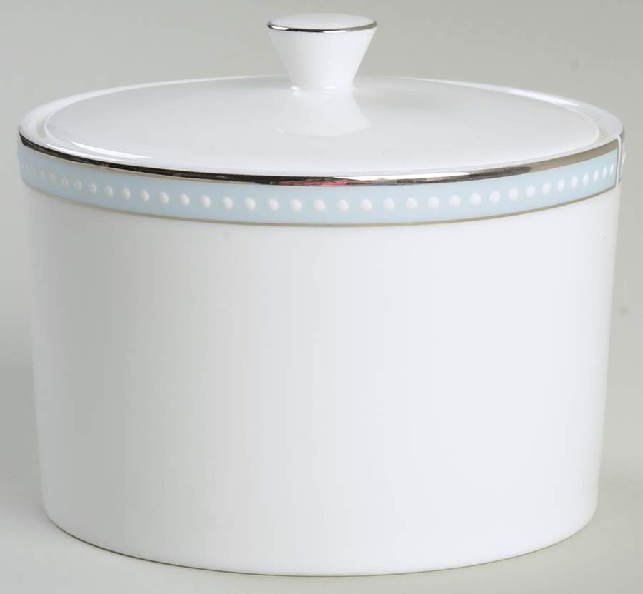 Topaz Pearl Sugar Bowl & Lid by Nikko-1