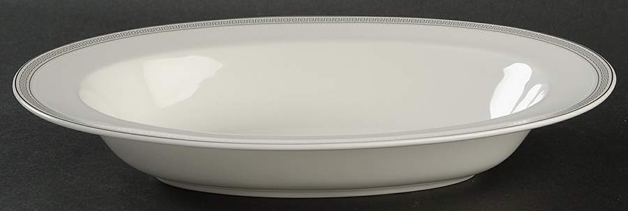 Greek Key 11" Oval Vegetable Bowl by Nikko-1
