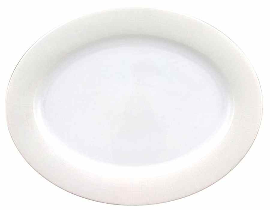 Fretwork 14" Oval Serving Platter by Nikko-1