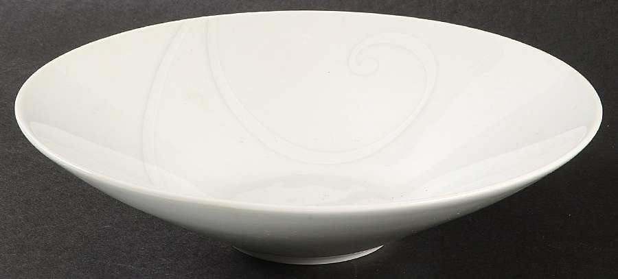 White Twirl Coupe Soup Bowl by Noritake-1