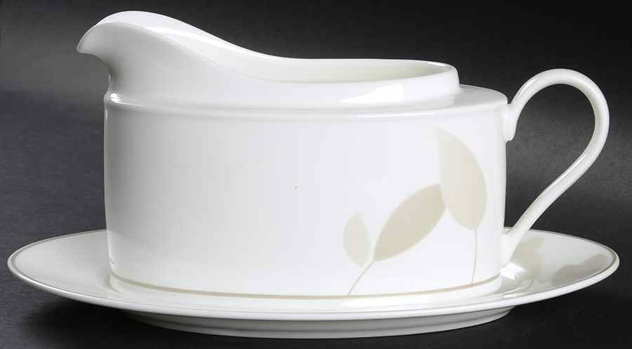 Silk Bay Gravy Boat & Underplate (Relish/Butter) by Noritake-1