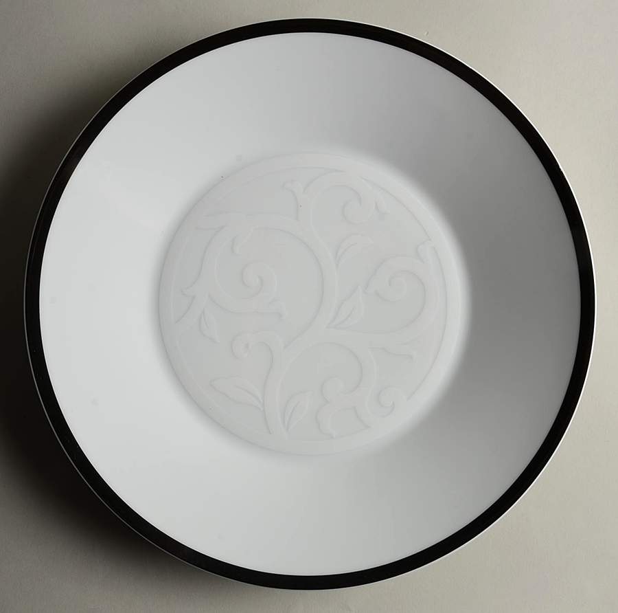 Kismet Black 12" Chop Plate (Round Platter) by Noritake-1