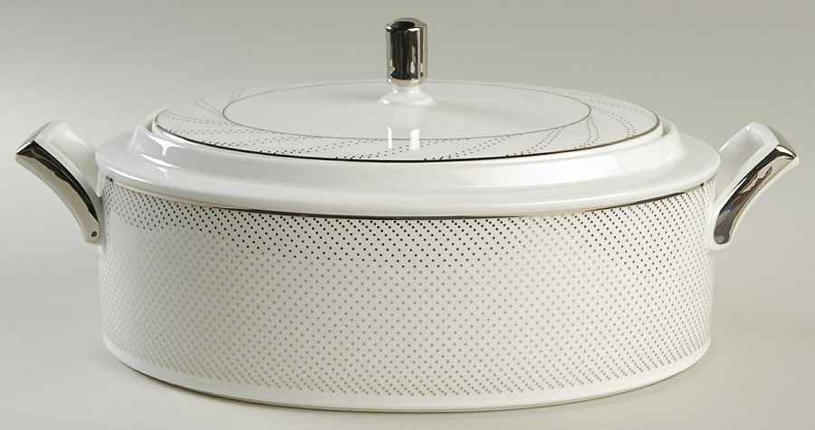 Platinum Waltz Oval Covered Vegetable by Noritake-1