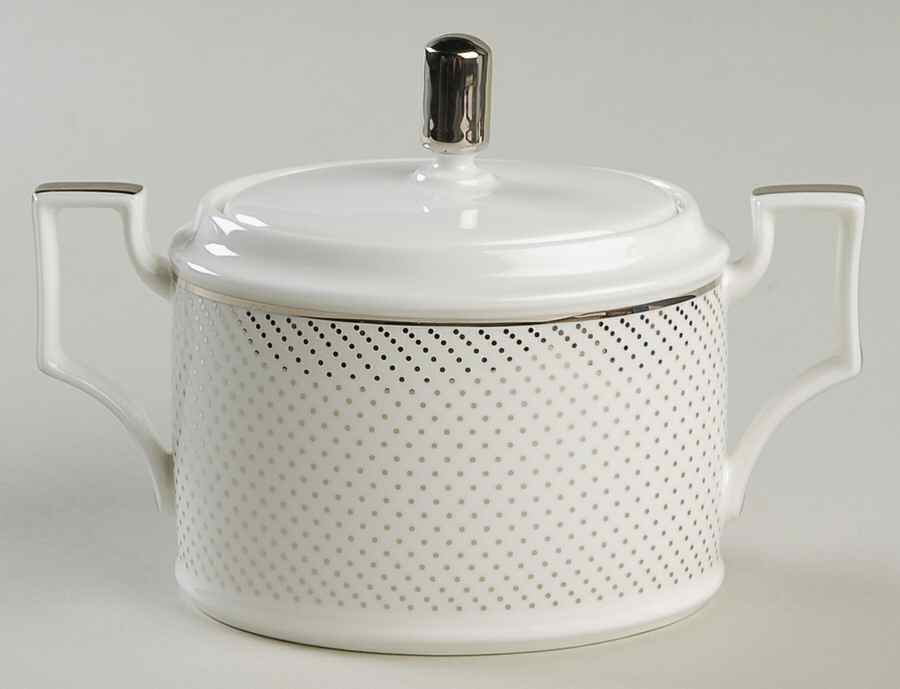 Platinum Waltz Sugar Bowl & Lid by Noritake-1