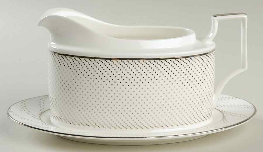 Platinum Waltz Gravy Boat & Underplate by Noritake-1
