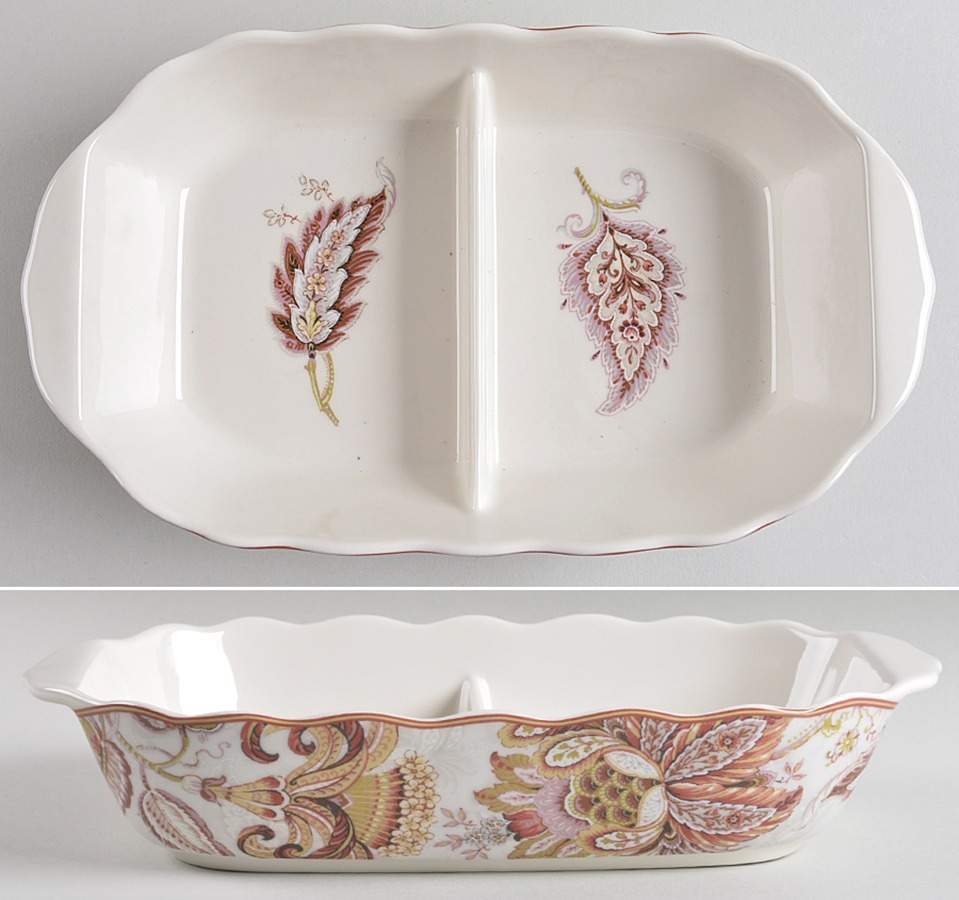 Taylor 11" Oval Divided Vegetable Bowl by Noble Excellence-1