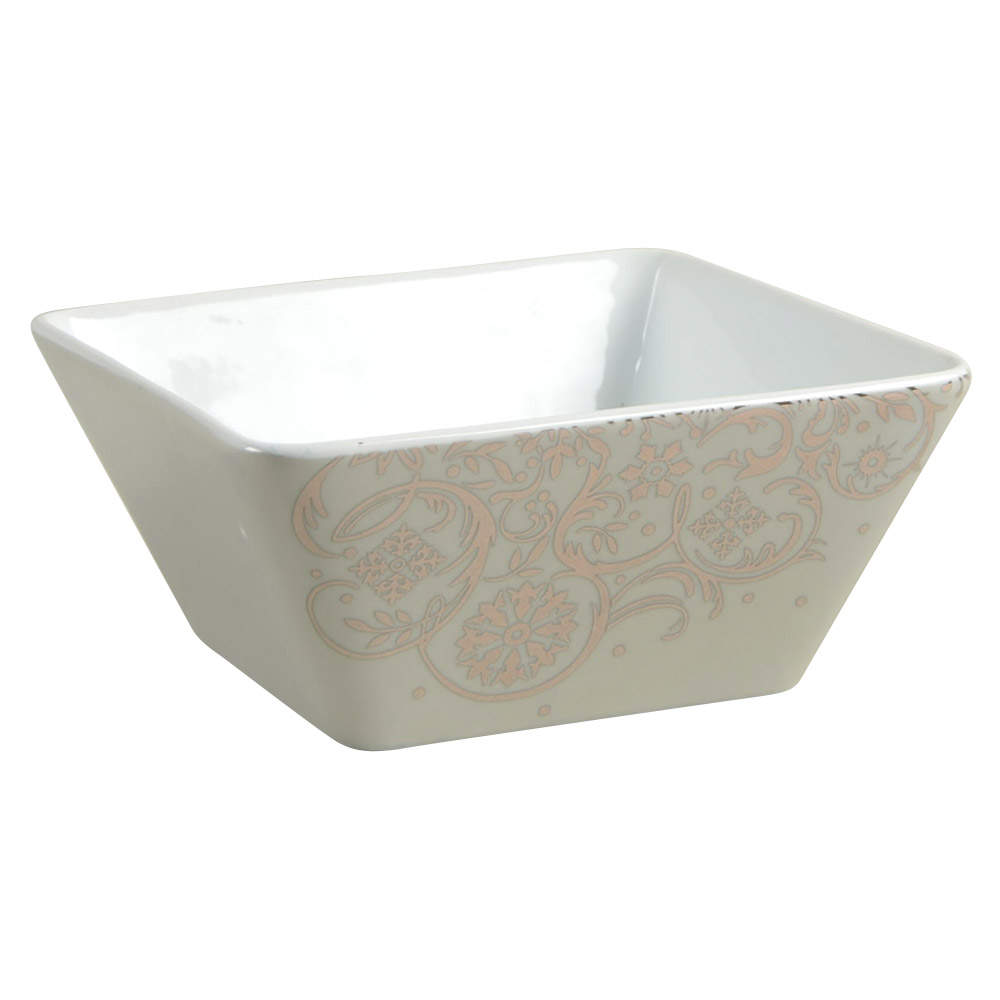 Silver Snowflake Square Soup/Cereal Bowl by Noble Excellence-1