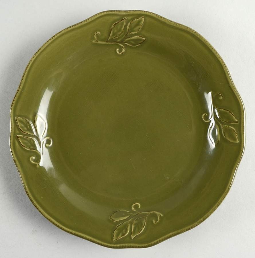 Montauk Olive Green Salad Plate by Canterbury Potteries-1