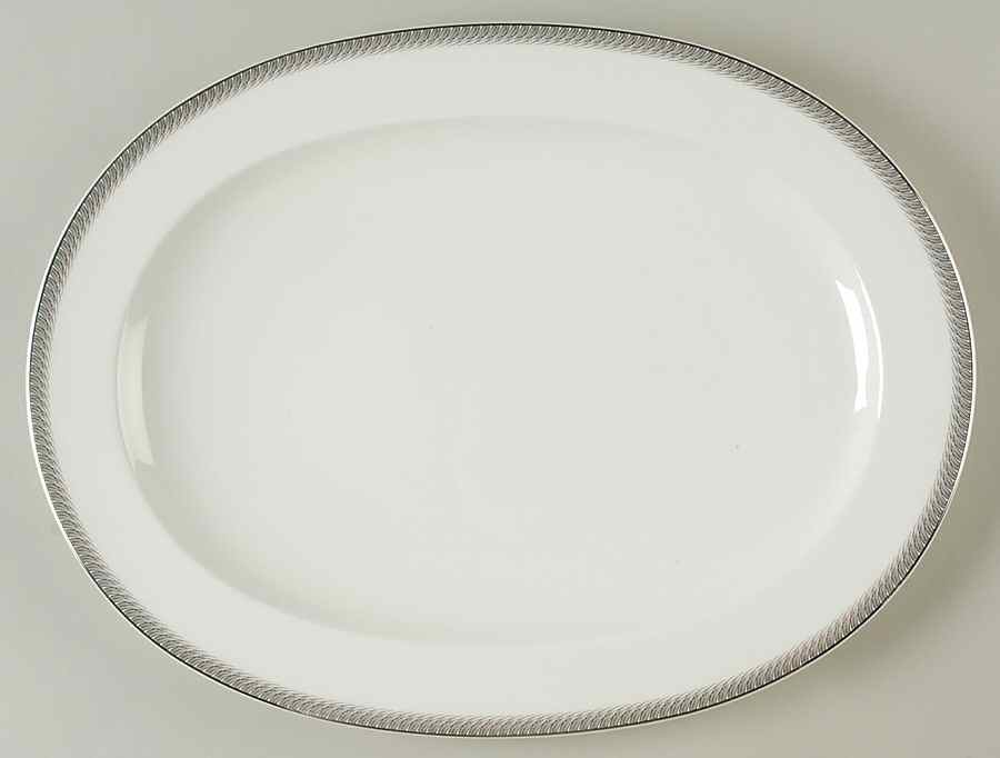 Sinclair Platinum 14" Oval Serving Platter by Noritake-1