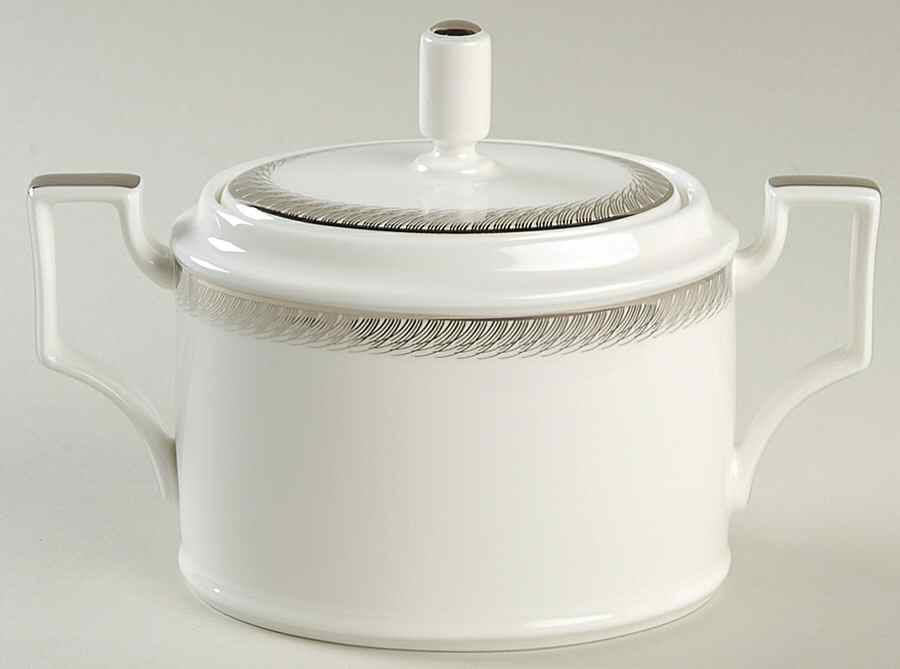 Sinclair Platinum Sugar Bowl & Lid by Noritake-1