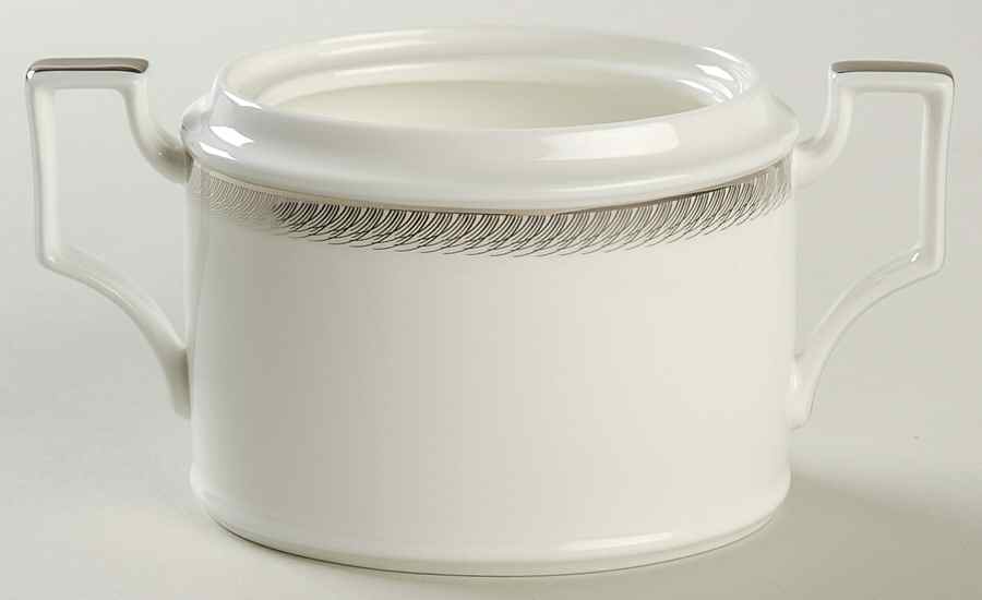 Sinclair Platinum Sugar Bowl No Lid by Noritake-1