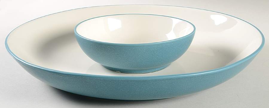 Colorwave Turquoise (2 Piece) Chip & Dip Set by Noritake-1