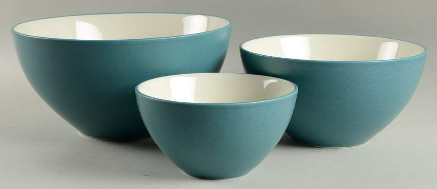 Colorwave Turquoise Mixing Bowl Set (MB10, MB7, MB6) by Noritake-1