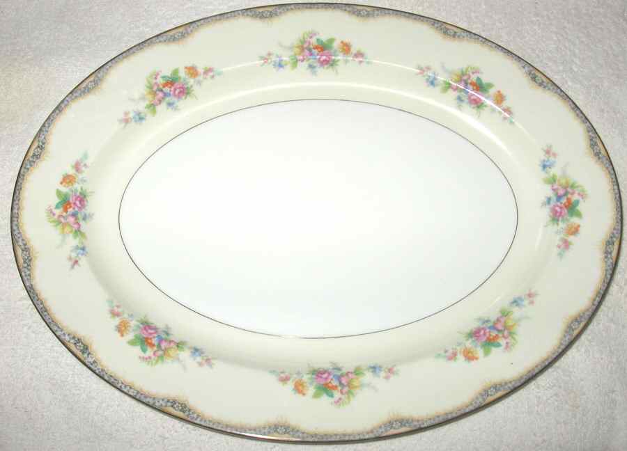 N3855 15" Oval Serving Platter by Noritake-1