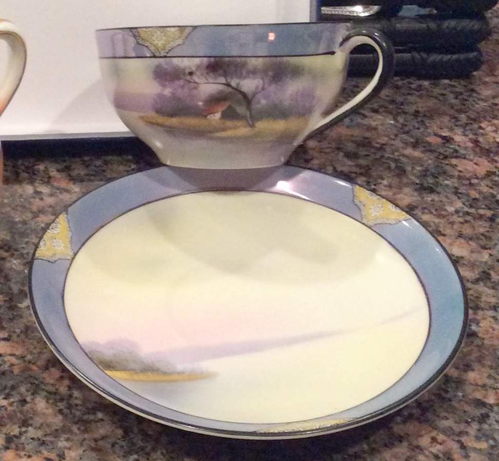 N3598 Flat Cup & Saucer Set by Noritake-1