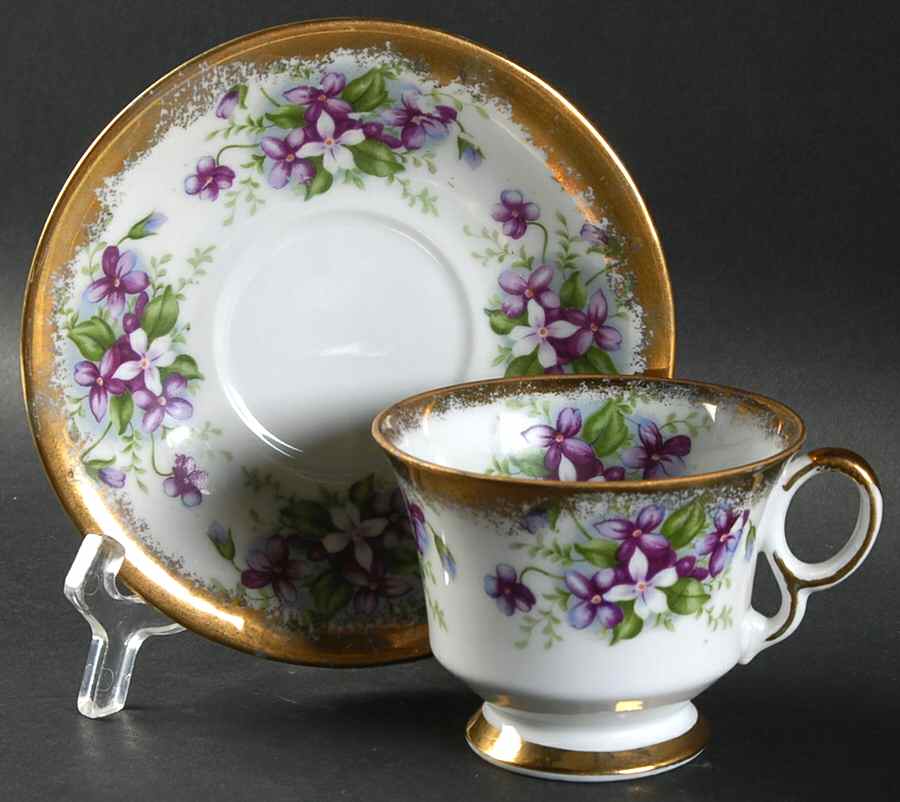 SD141 Footed Cup & Saucer Set by Napco-1