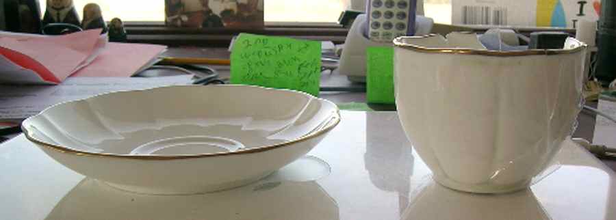 Eva Air Flat Cup & Saucer Set by Noritake-1