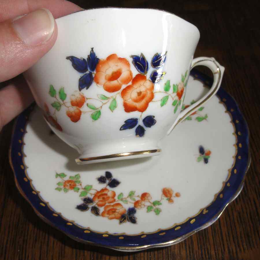 3441 Footed Cup & Saucer Set by New Chelsea-1