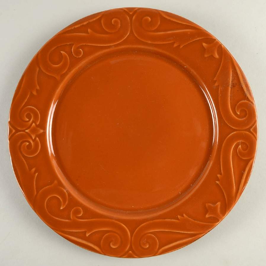 Scroll Terra Cotta Dinner Plate by Noble Excellence-1