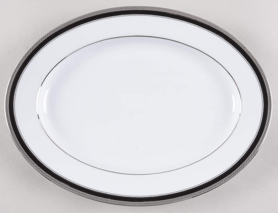 Austin Platinum 11" Oval Serving Platter by Noritake-1