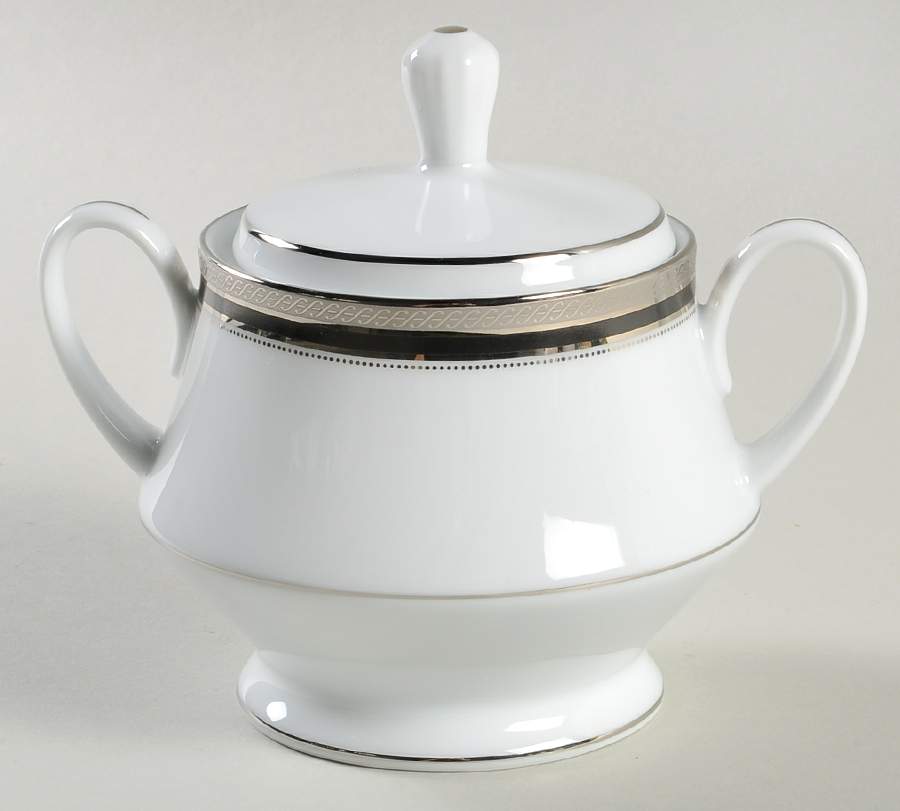 Austin Platinum Sugar Bowl & Lid by Noritake-1