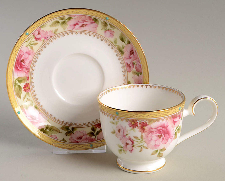 Hertford Footed Cup & Saucer Set by Noritake-1