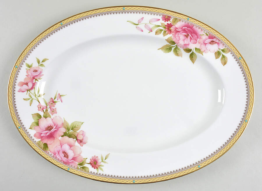 Hertford 14" Oval Serving Platter by Noritake-1