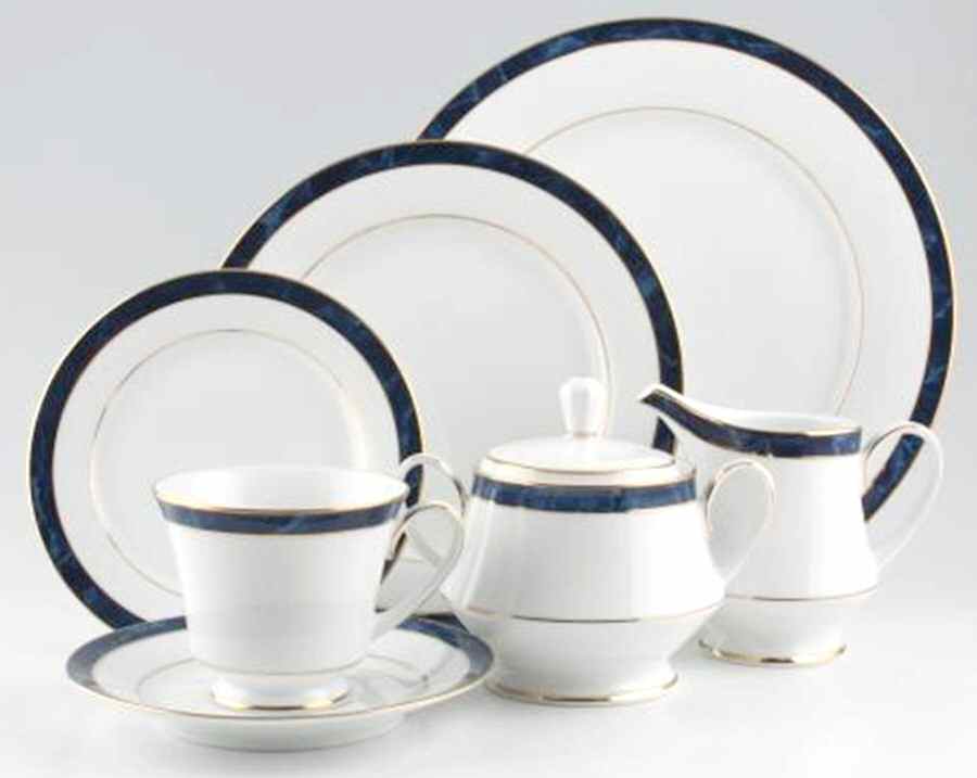 Marble Blue Dinner Plate by Noritake-1