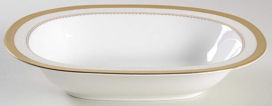 Odessa Gold 10" Oval Vegetable Bowl by Noritake-1