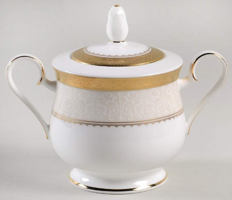 Odessa Gold Sugar Bowl & Lid by Noritake-1