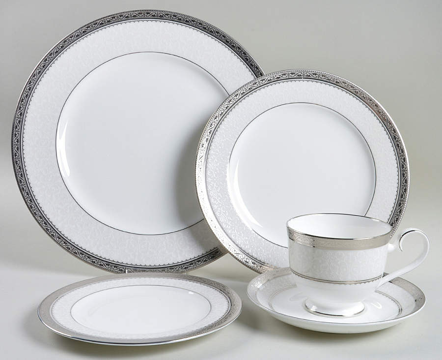 Odessa Platinum 5 Piece Place Setting by Noritake-1