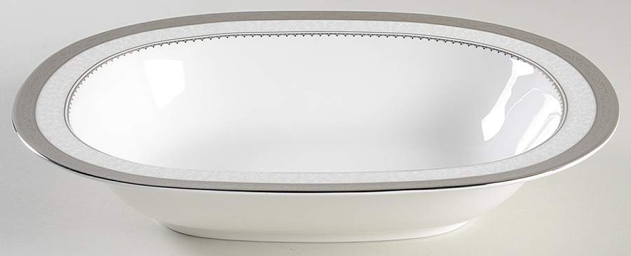 Odessa Platinum 10" Oval Vegetable Bowl by Noritake-1