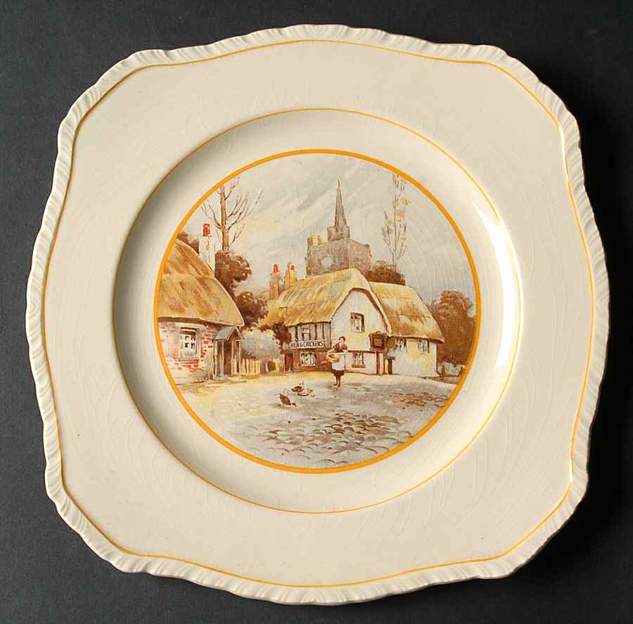 NHP6 Square Luncheon Plate by New Hall-1