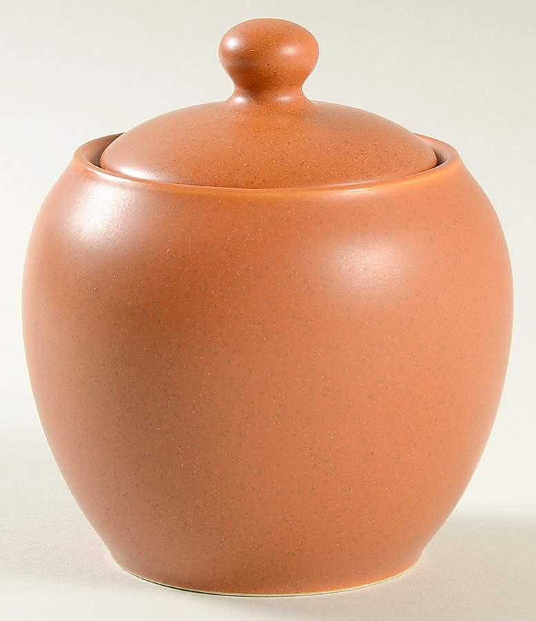 Colorwave Terra Cotta Sugar Bowl & Lid by Noritake-1