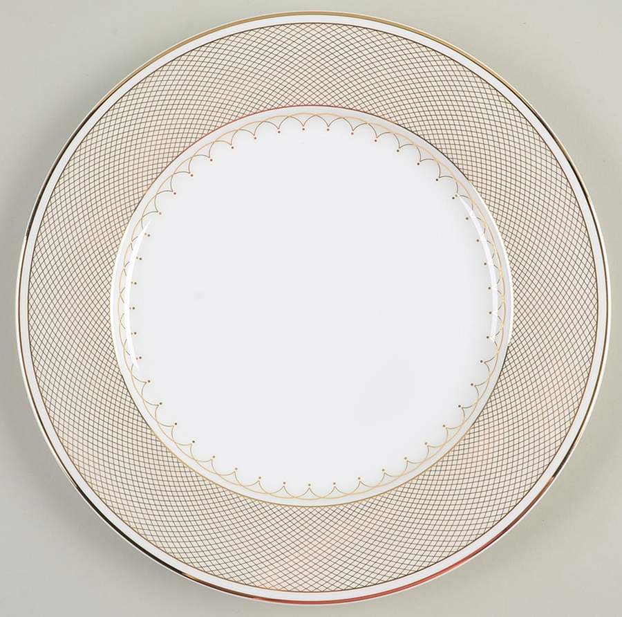 Lattice Gold Salad Plate by Nikko-1
