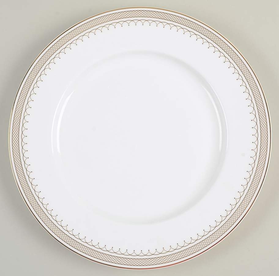 Lattice Gold Dinner Plate by Nikko-1