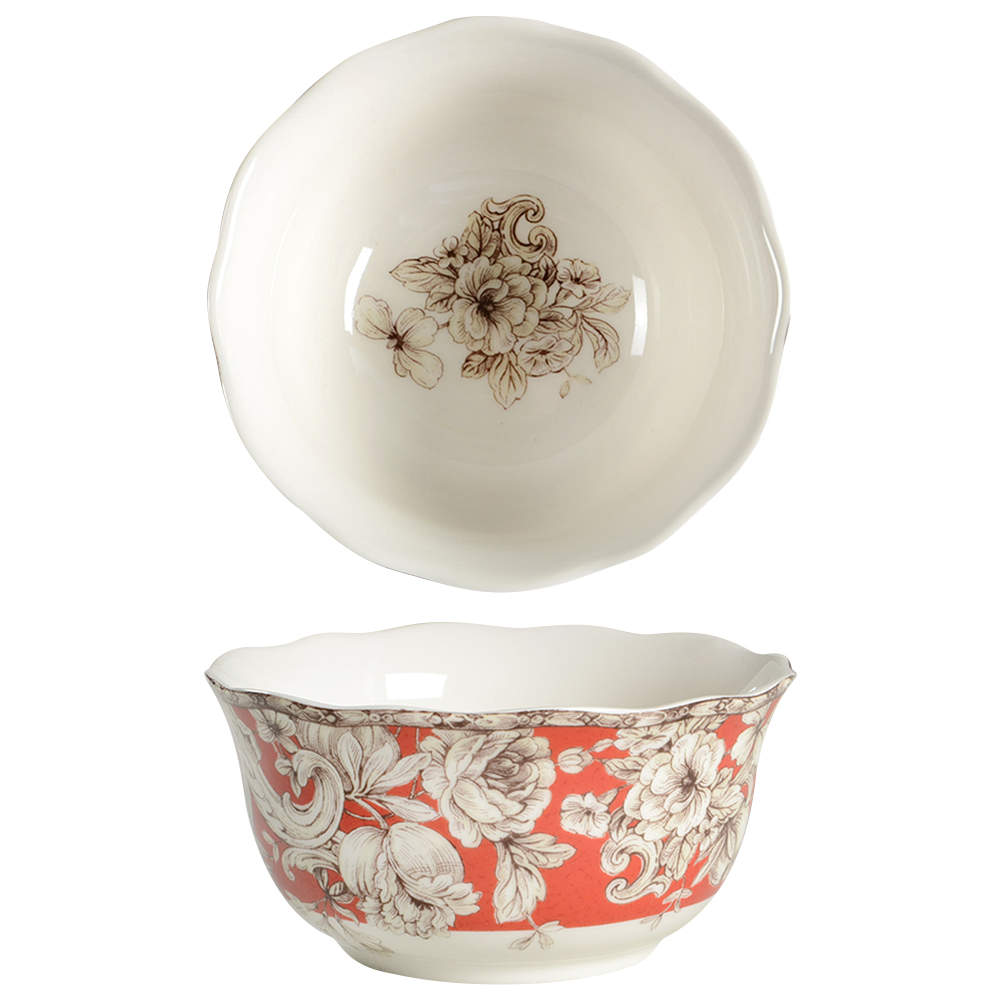 Hawthorne Brick Red Soup/Cereal Bowl by Noble Excellence-1
