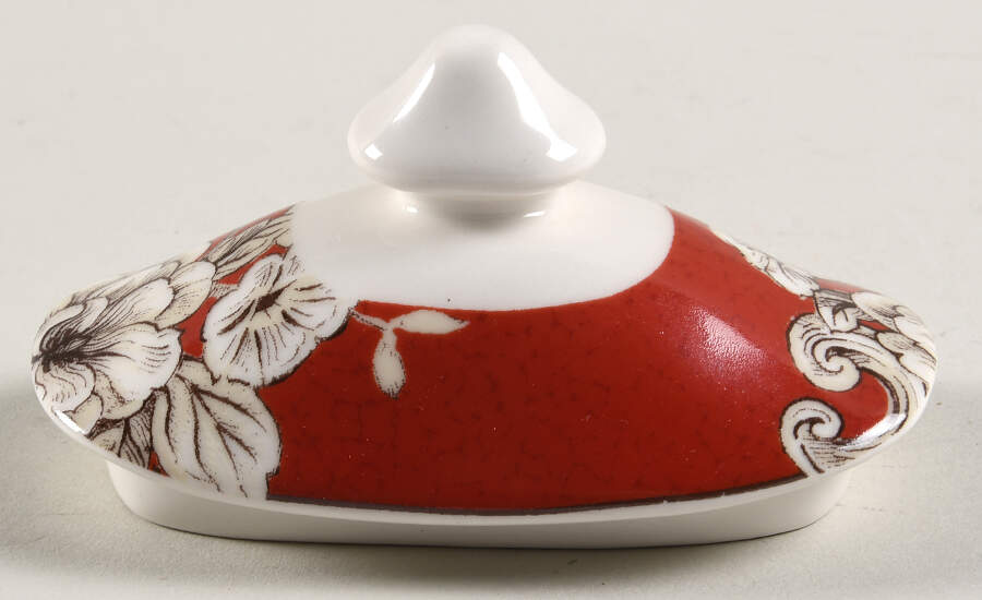 Hawthorne Brick Red Lid for Sugar Bowl by Noble Excellence-1
