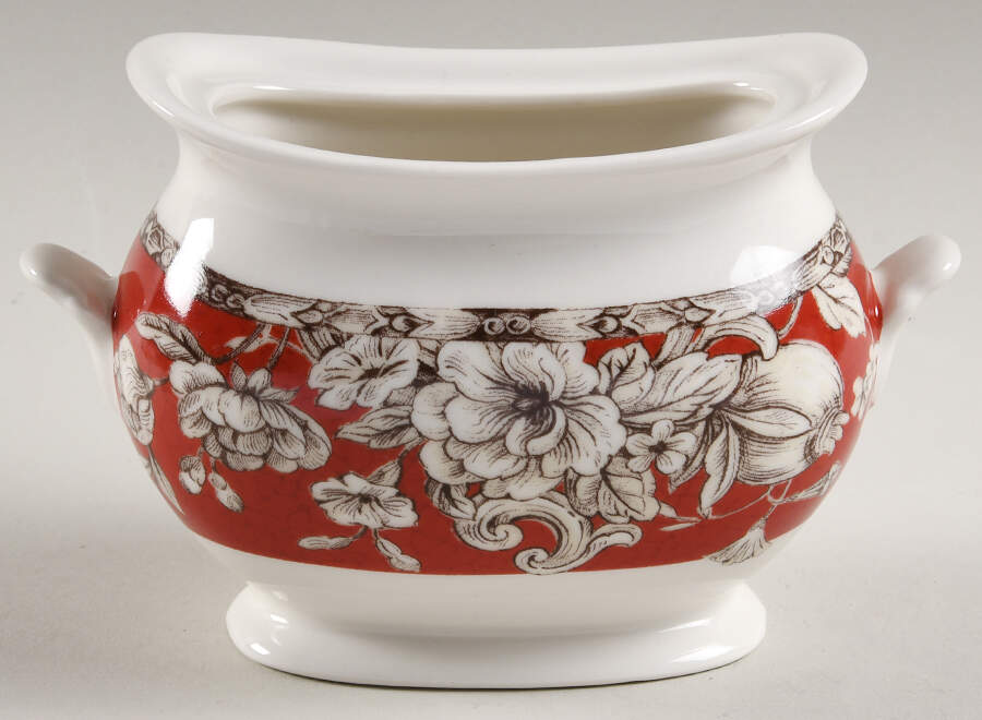 Hawthorne Brick Red Sugar Bowl No Lid by Noble Excellence-1