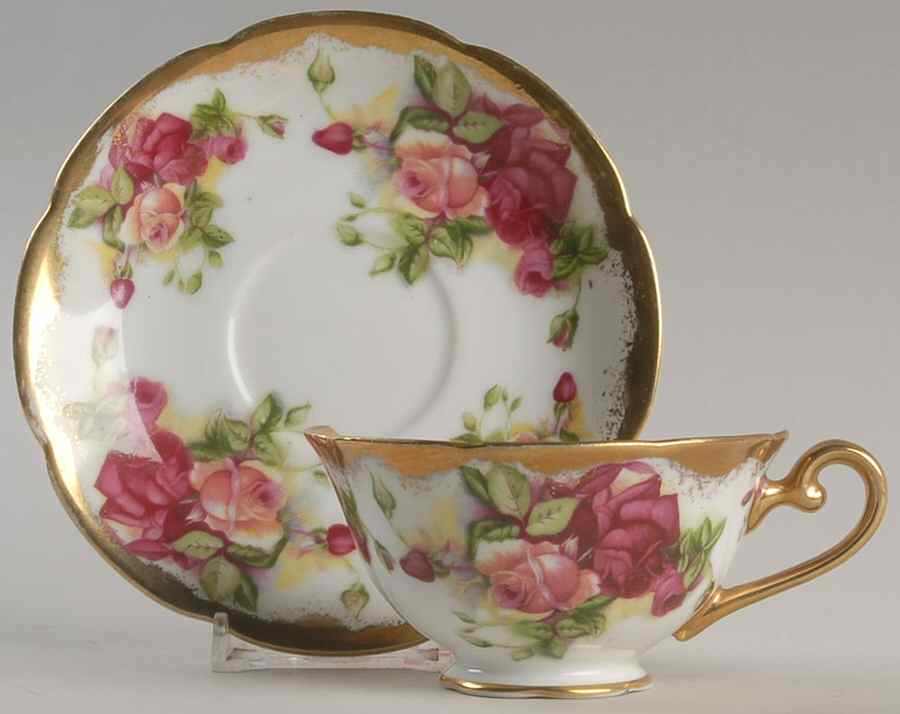 S357C Footed Cup & Saucer Set by Napco-1